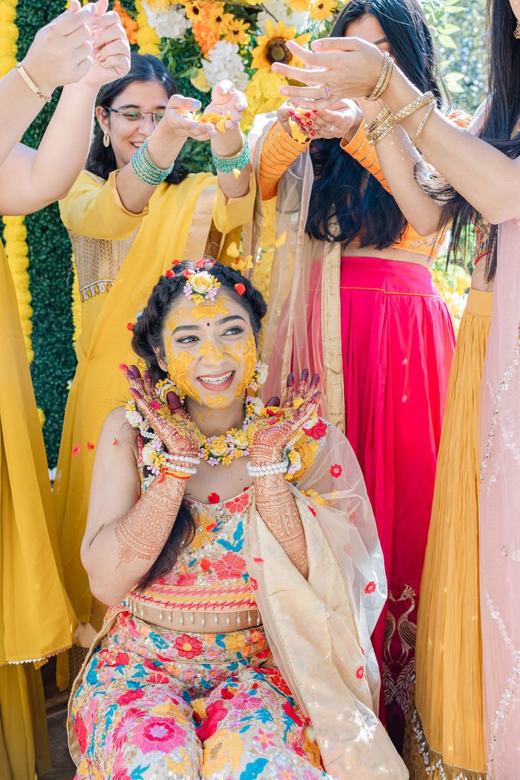 Botanical Haldi Garden Setup